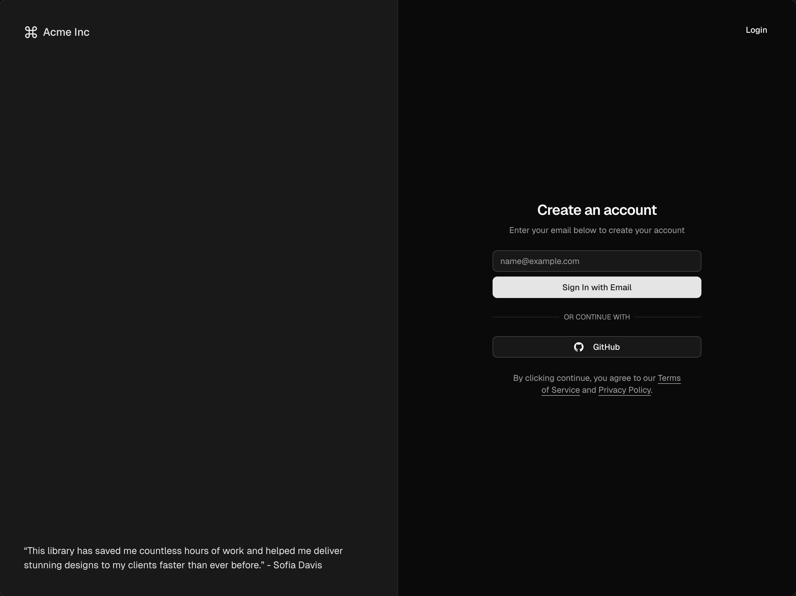 Authentication preview