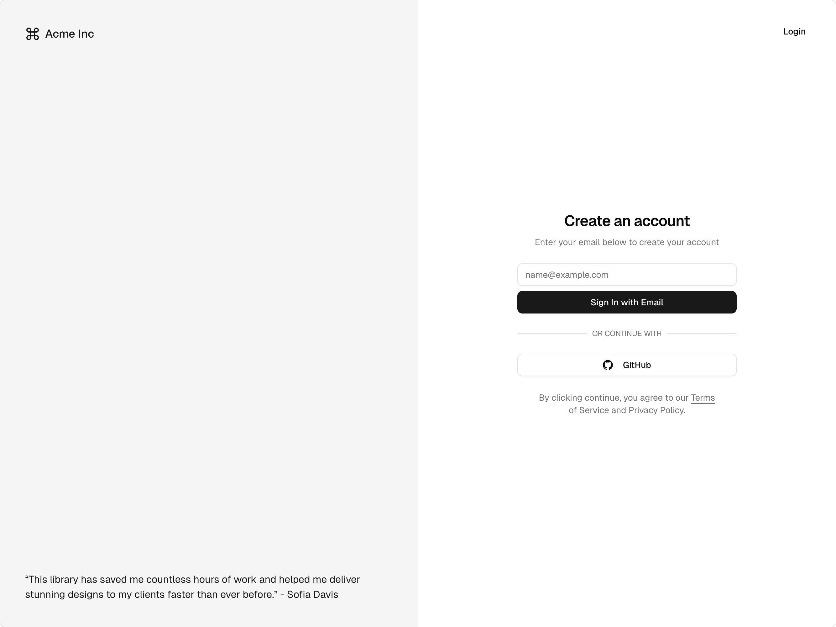 Authentication preview